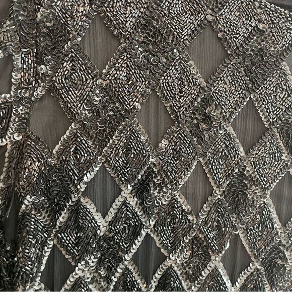 Vintage 80s LAURENCE KAZAR Beaded Silk Dress - Black, Size 1X - Picture 7 of 13